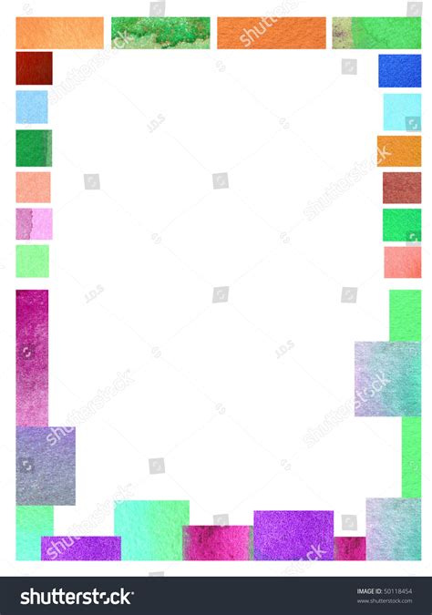 Abstract Watercolor Background Border Frame Design Stock Photo 50118454 ...