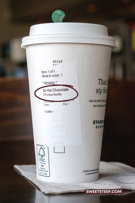 How To Order The Original Starbucks Hot Chocolate Drink Sweet Steep
