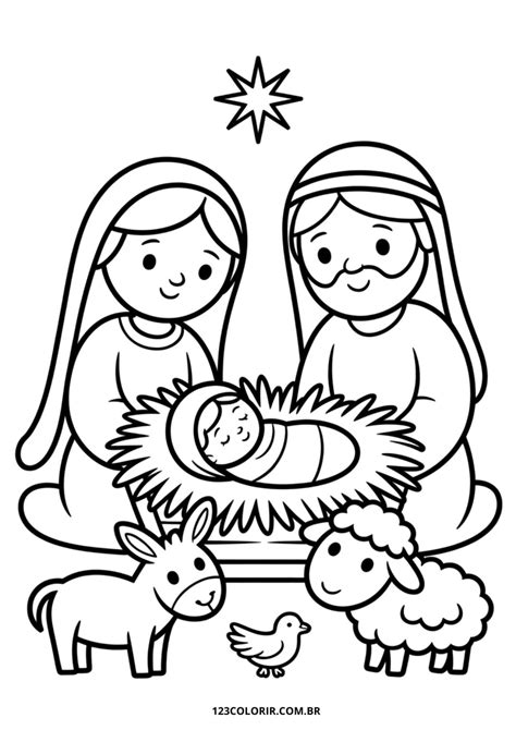 Desenho Para Colorir Do Nascimento De Jesus - 21 Desenhos do Nascimento de Jesus para colorir – 123 Colorir