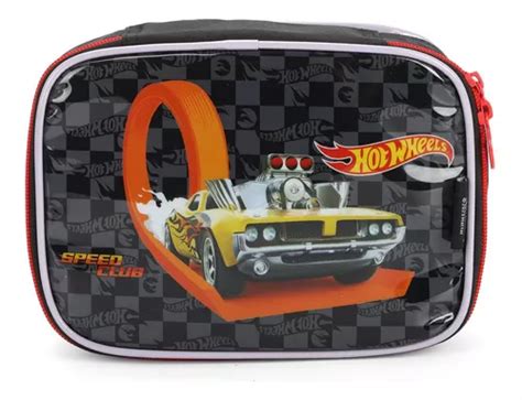 Estojo Escolar Menino Box Pens Hot Wheels Cor Vermelho Mercadolivre
