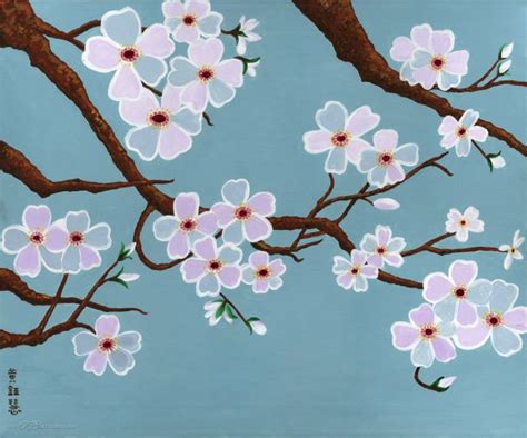 Japanese Blossom Tree Painting at PaintingValley.com | Explore ...