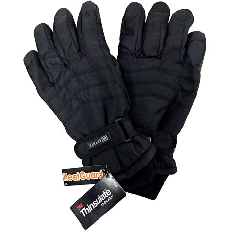 Mens 3M Thinsulate 40 gram Thermal Insulated Waterproof Ski Gloves