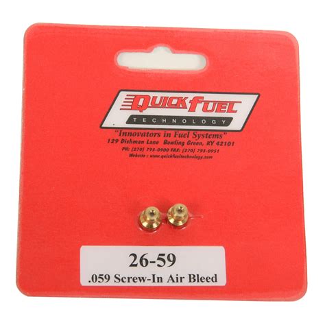 Quick Fuel 26 59qft Quick Fuel Air Bleeds Summit Racing