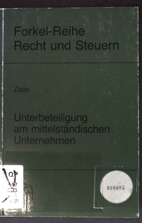 ISBN 3771964156 Unterbeteiligung am mittelständischen Unternehmen