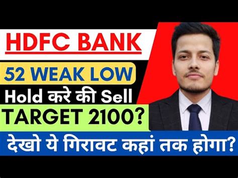 HDFC BANK CRASH HDFC BANK SHARE LATEST NEWS HDFC BANK TARGET HDFC