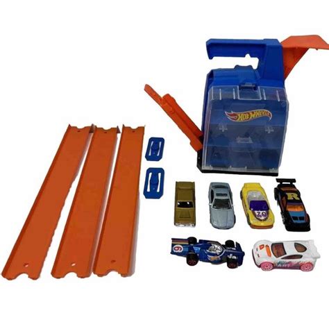 Toys Hot Wheels Track Builder Display Launcher Case Tracks With 6 Cars Playset Poshmark