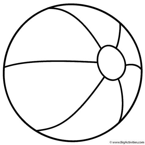 Beach Balls Coloring Pages Ball Beach Coloring Pages Simple Printable ...