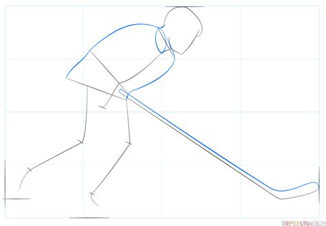 How To Draw A Hockey Player Step By Step Drawing Tutorials Drawing