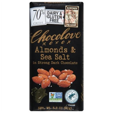 Chocolove Bar Chocolate Dark Almond Sea Salt 12 Pk 3 2 Oz Kroger