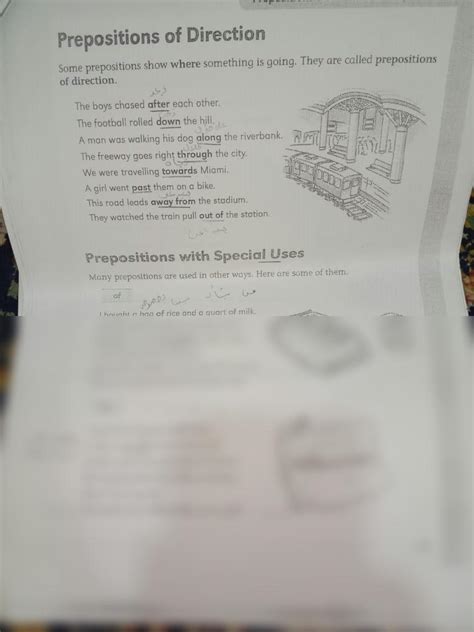 Solution Prepositions Of Direction And Prepositions With Special Uses