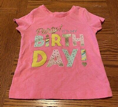 Just One You Made By Carters Girls Size M Its My Bday Pink Graphic