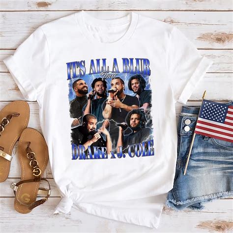 Drake And J Cole Bootleg T Shirt Drake J Cole It S All Blur Tour