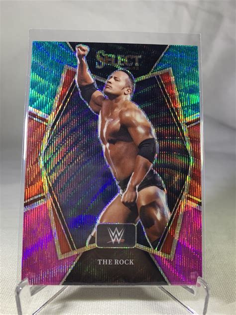 2022 Panini Select WWE Premier Level Tri Color Prizm 162 The Rock