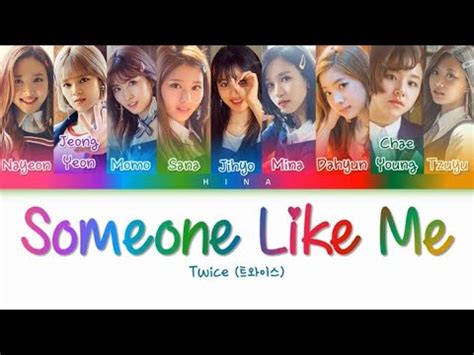 Twice Someone Like Me Color Coded Lyrics Hang Rom Eng