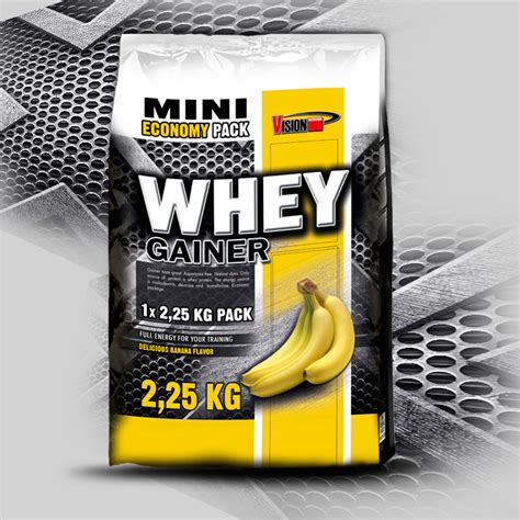 GAINERY | WHEY GAINER banán (2,25 kg) | Oficiální Vision Nutrition e-shop