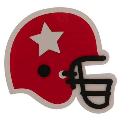 Red Football Helmet Wood Cutout - Buy Online Now