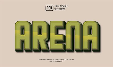 Premium Psd Arena Editable Text Effect