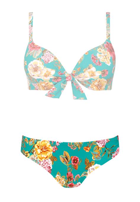 Usztywniana góra bikini push up w kwiaty FG Sklep Feba