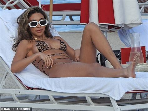 Chantel Jeffries Shows Off Taut Bod In Leopard Print String Bikini As She Soaks Up Some Sun In