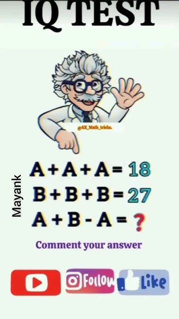 Can You Solve The Puzzle Comment Answer Ll Maths Viral Study Fact