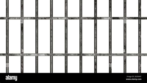 Seamless rusted metal prison bars texture isolated on white background ...