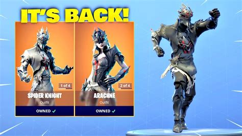 Arachne And Spider Knight Skins Is Back Fortnite Item Shop February 22