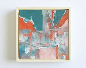 Original Abstract Oil Painting Small Framed Painting On Canvas Board