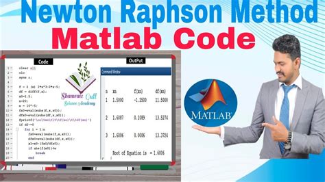 Matlab Code Of Newton Raphson Method For Root Findingalgorithm Output