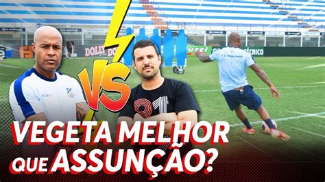 Desafio De Cobrança De Falta Com Marcos Assunção Em Gol Profissional Youtube