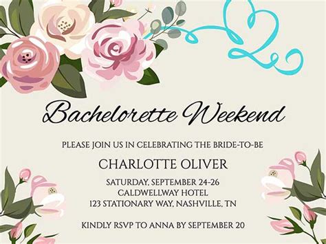 Free Printable Bachelorette Party Invitations Templates