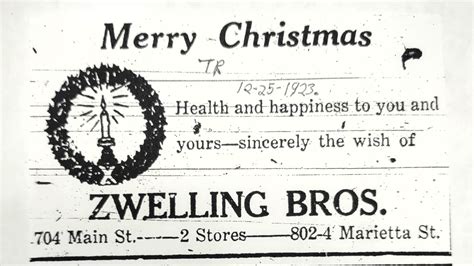In 1923, Christmas was a season of giving in Zanesville