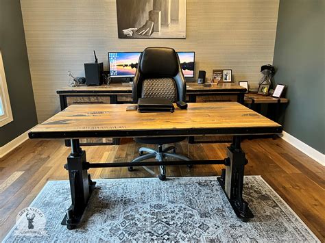 Industrial Modern Desk Reclaimed Wood Desk Executive Writing - Etsy