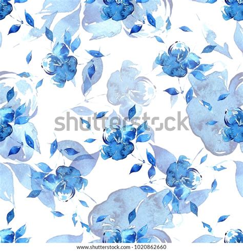 Watercolor Floral Seamless Pattern Delicate Naked Stock Illustration Shutterstock