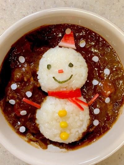 クリスマスに♪雪だるまサンタのデコカレー By 子供と作るウチご飯 【クックパッド】 簡単おいしいみんなのレシピが394万品