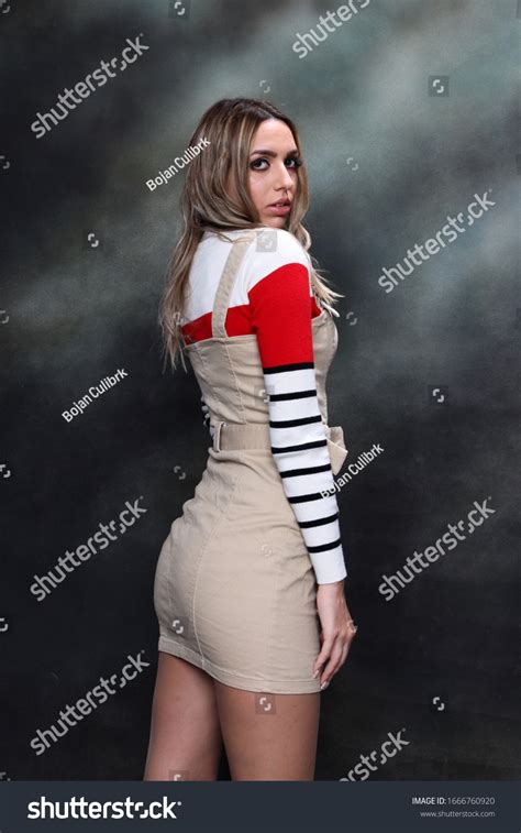 Beautiful Glamourous Blonde Girl Posing Studio Stock Photo Shutterstock