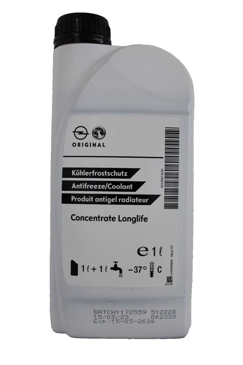 ORIGINAL GM Opel Kühlerfrostschutz 1L Blau 93170402 wurde ersetzt durch ...