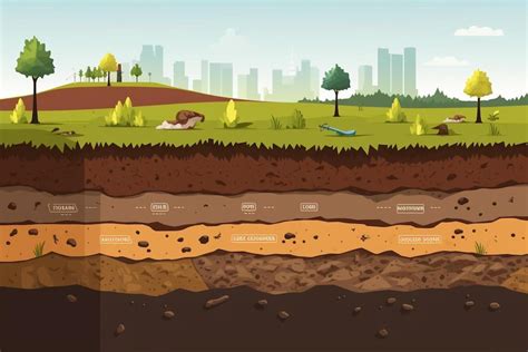 Sub Solo Ou Subsolo - Infografia da camada do solo horizonte da textura da terra subsolo ...