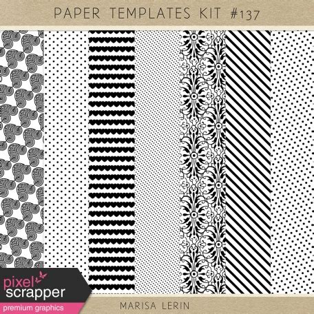 Paper Templates Kit By Marisa Lerin Graphics Kit Pixel Scrapper