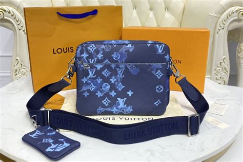 Louis Vuitton M Lv Trio Messenger Bag In Ink Watercolor Monogram