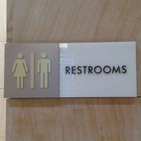 Yellow Rectangle Shape Color Coated Acrylic Toilet Signage Board At Best Price In Gurugram