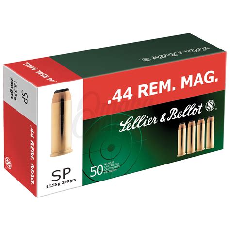 Sellier And Bellot Ammo 44 Magnum 240 Gr Sp 50 Round Box Sb44a Omaha