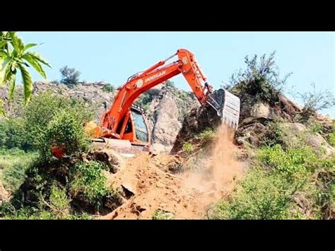 Part 8 Dx140w Excavator Dangerous Work In The Cutting Best View YouTube