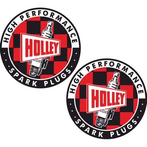 2x Holley Spark Plugs Stickers Decals Decalshouse