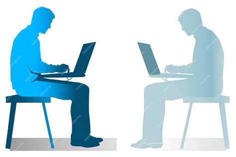 Premium Photo Person Working On Laptop In Home Vector Illustration