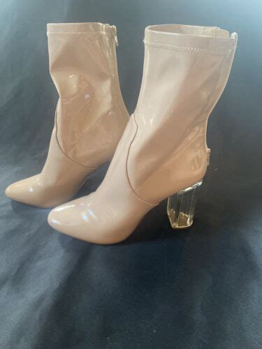 Liliana Nude Latex Booties Gem