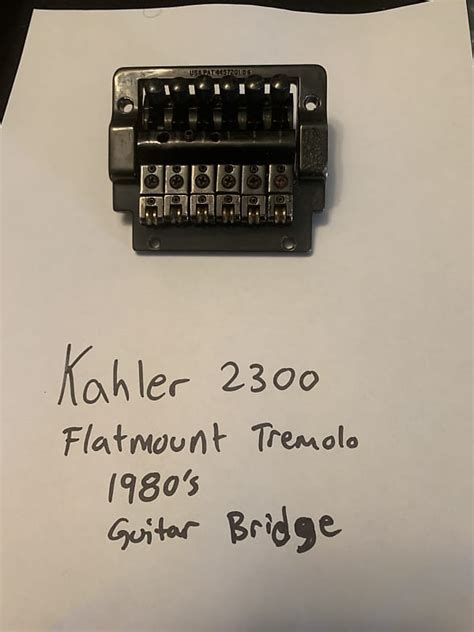 Kahler 2300 FlatMount Tremolo Bridge 1980s Black Reverb