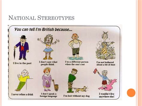 National Stereotypes British And American Lectures In Cross Cultural