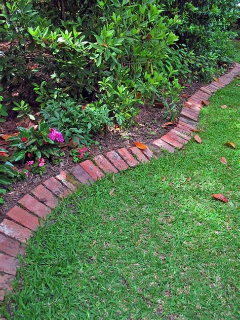 25 Unique Lawn Edging Ideas To Completely Transform Your Yard Brick Garden Edging Brick Garden