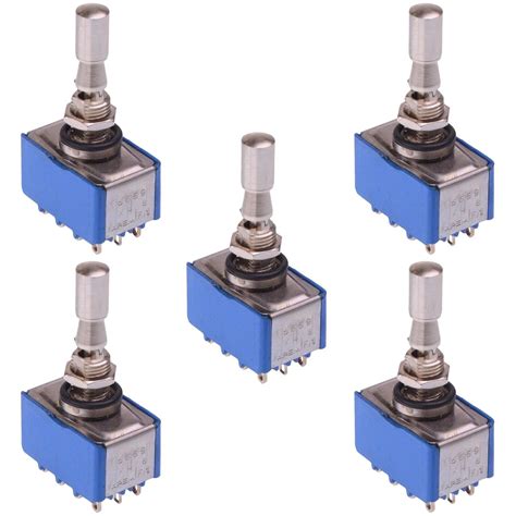 5 X 5669A3VX408 APEM On Off On Locking 6 35mm Miniature Toggle Switch