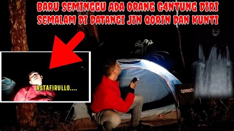 SOLO CAMPING HOROR HUTAN ANGKER BEKAS ORANG G4NTUNG DIRI SEMALAM DI